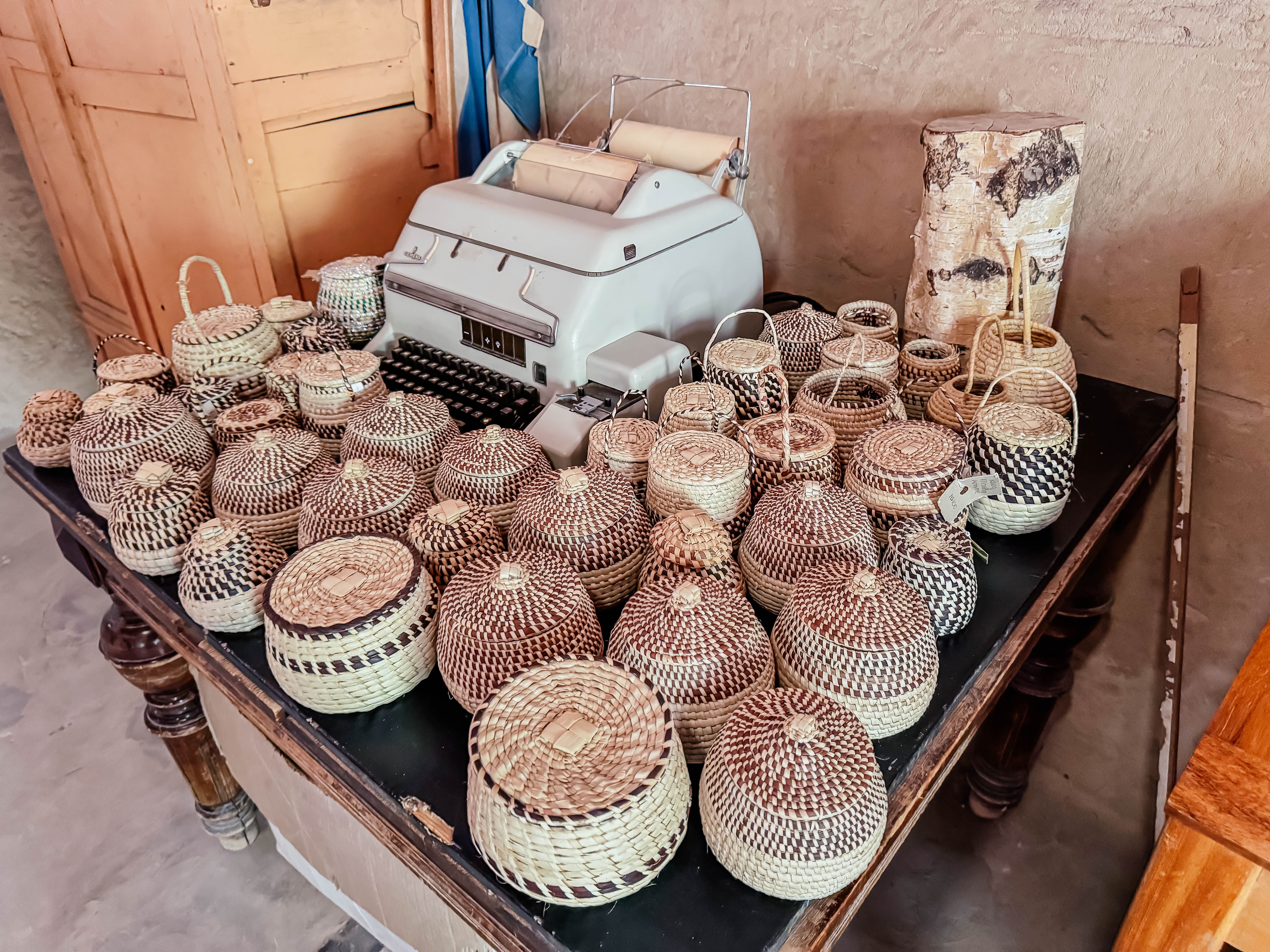 Basket weaving artisan